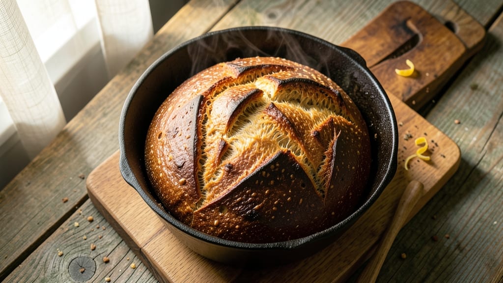 Artisan Sourdough Bread Recipe Dutch Oven: Dutch Oven Crisp With Tangy Sourdough Depth