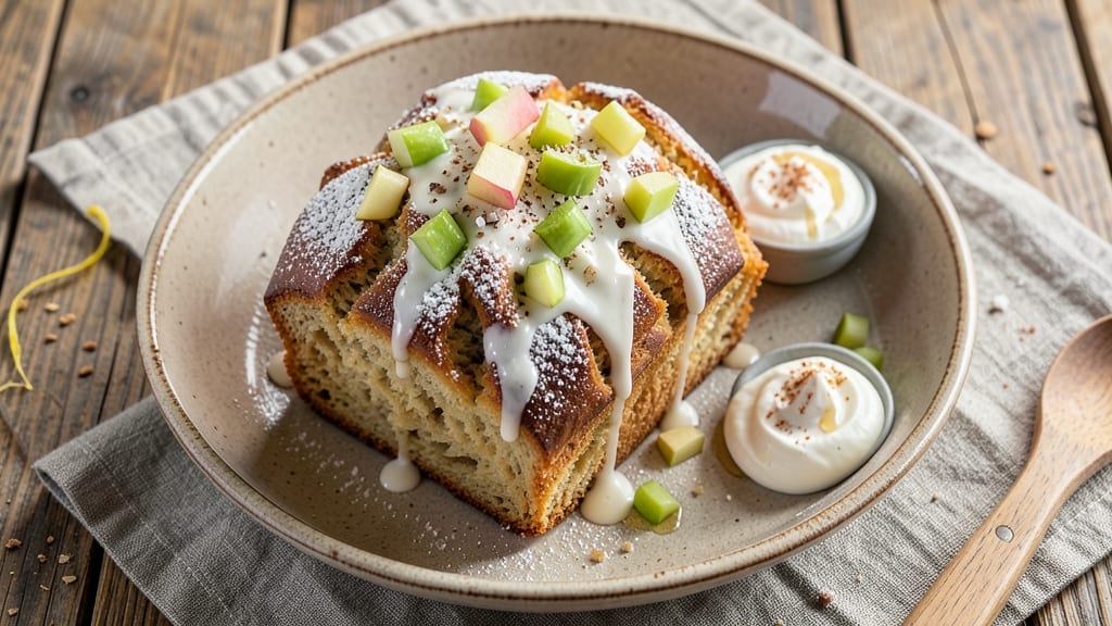 Apple Fritter Bread Recipe With Sour Cream: Golden Crust, Sour Cream Swirls, and Spiced Apple Bites