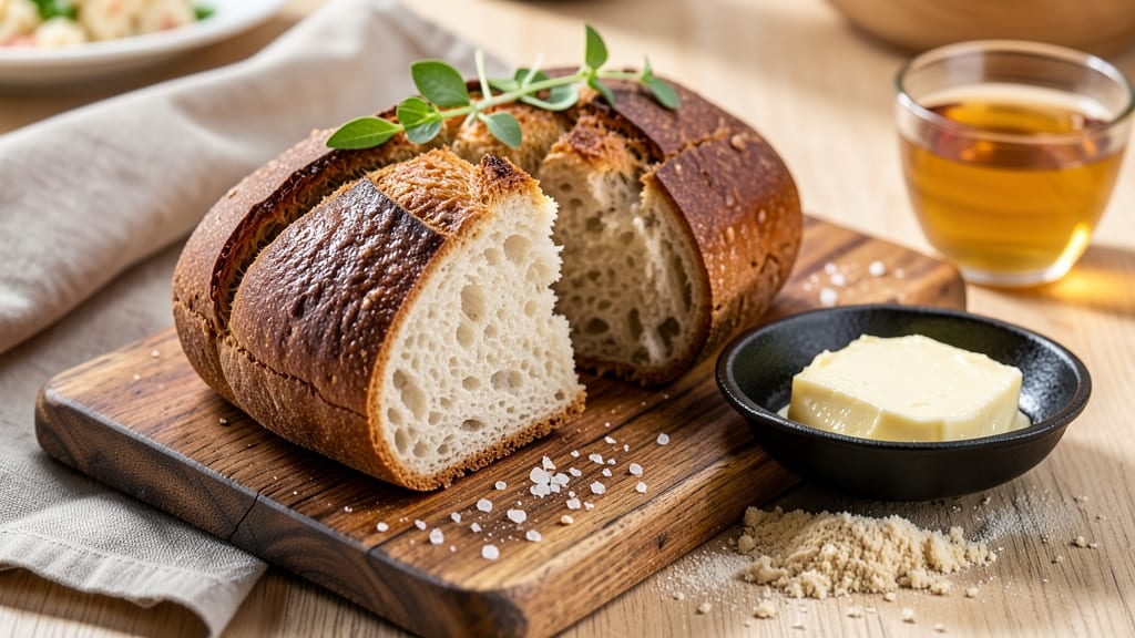 Artisan Bread Recipe Using Active Dry Yeast: Golden Crust With Airy Crumb in 4 Hours
