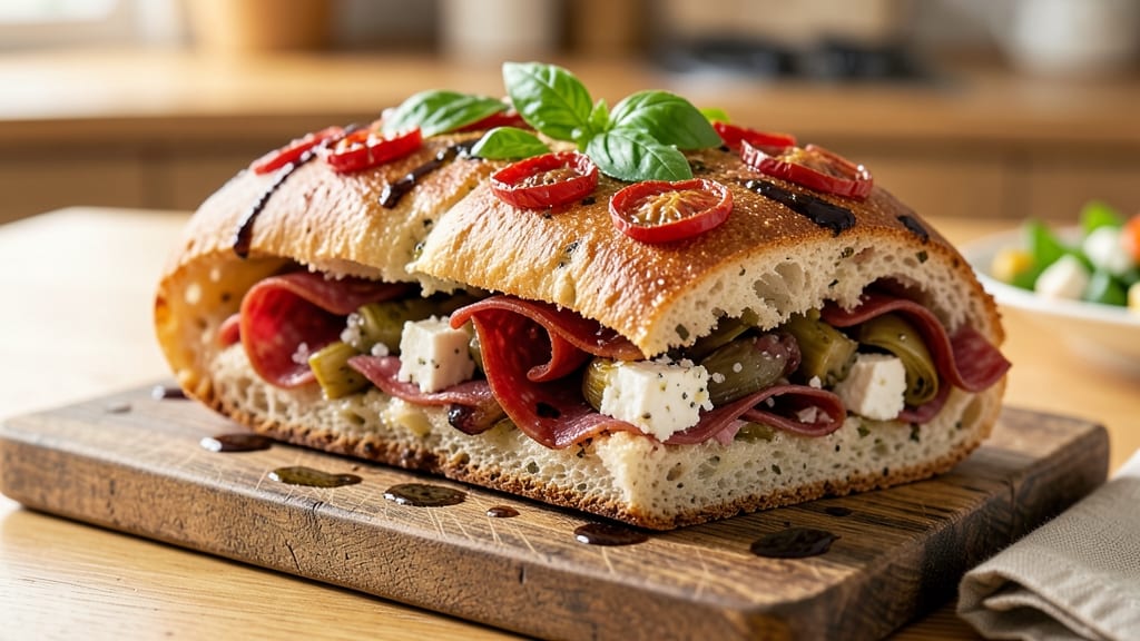 Antipasto Bread Loaf Recipe: Savory Cheese and Herb Swirls in One Bake