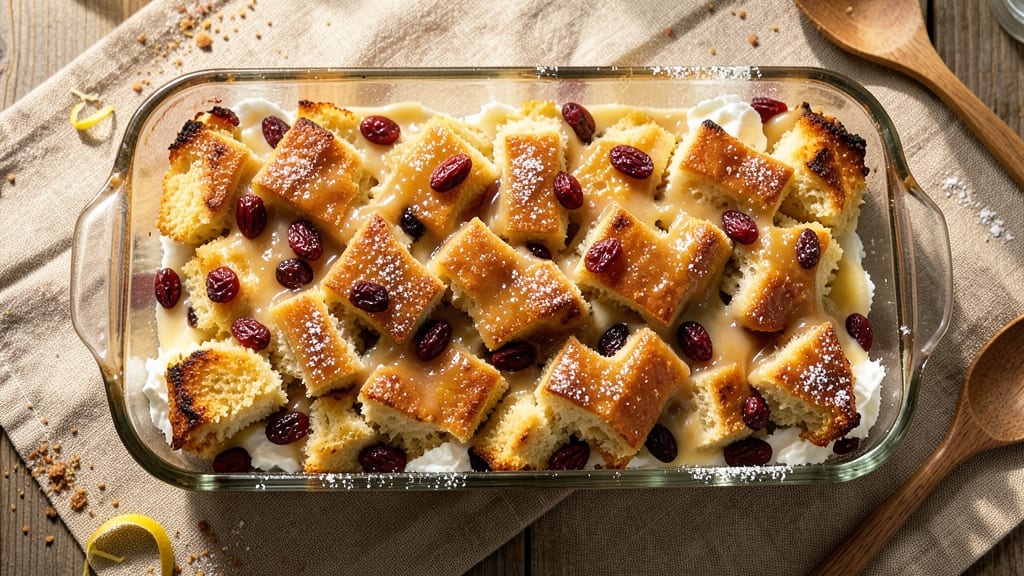 9x13 Bread Pudding Recipe: Vanilla-Soaked Layers with Caramelized Top