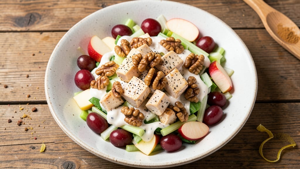 Atlanta Bread Company Chicken Waldorf Salad Recipe: Crunchy Apples, Celery, and Grapes in Creamy Dressing