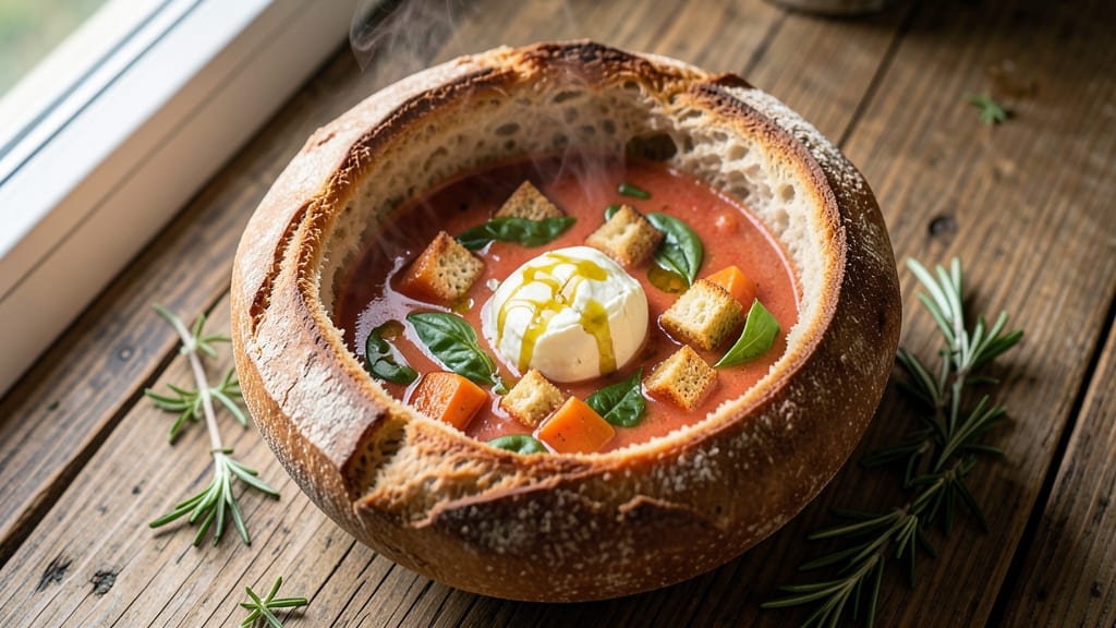 Artisan Bread Bowl Recipe: Hollowed-Out Crust for Hearty Soup Serving