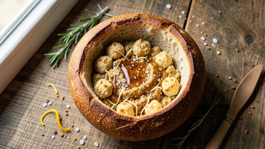 Artisan Sourdough Bread Bowl Recipe: Hollowed Crust for Hearty Soups and Stews